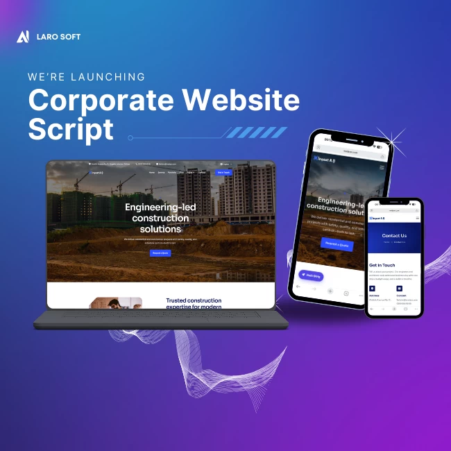 Laravel Corporate Website Script